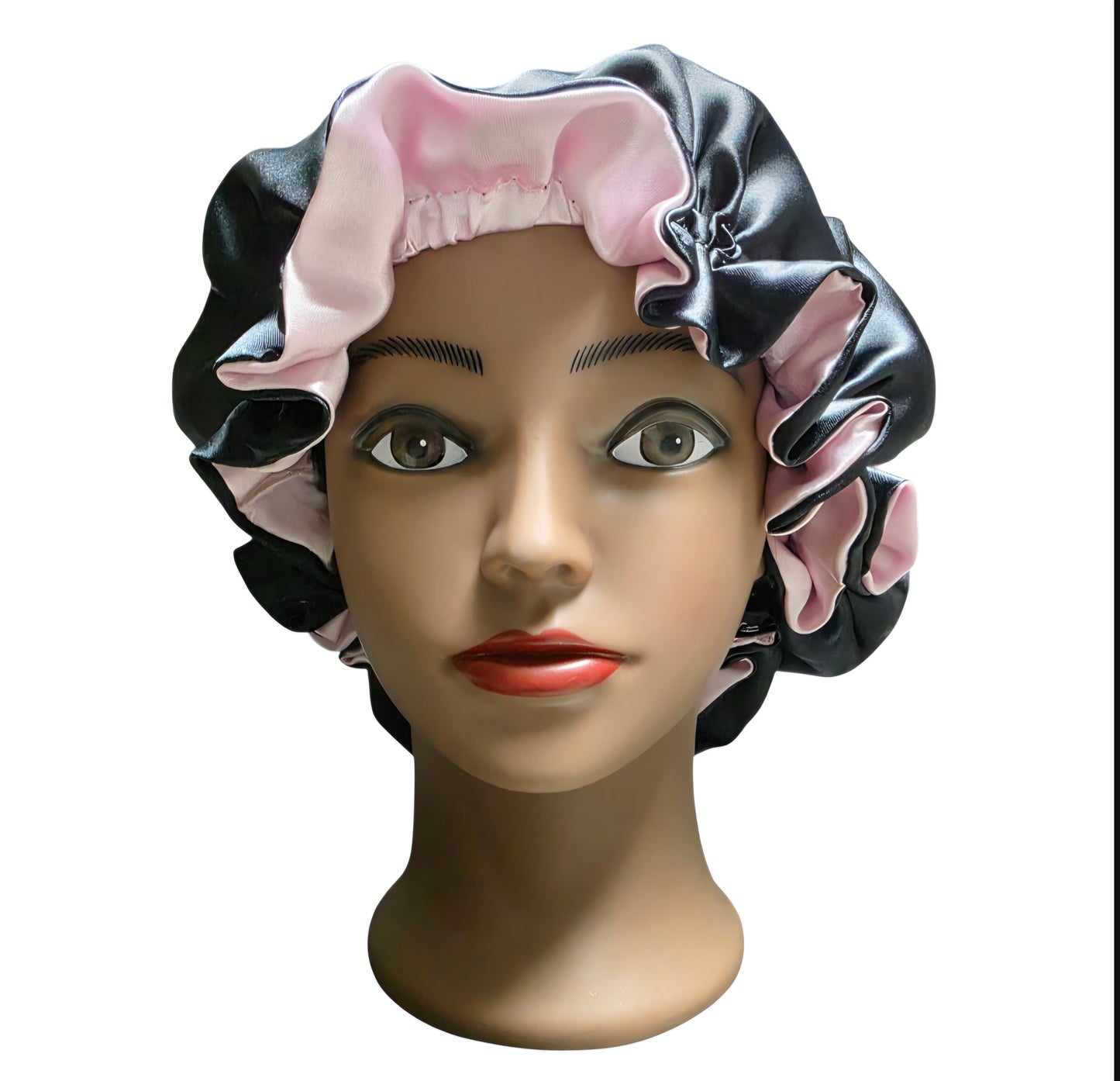 Satin Reversible Bonnet-Black