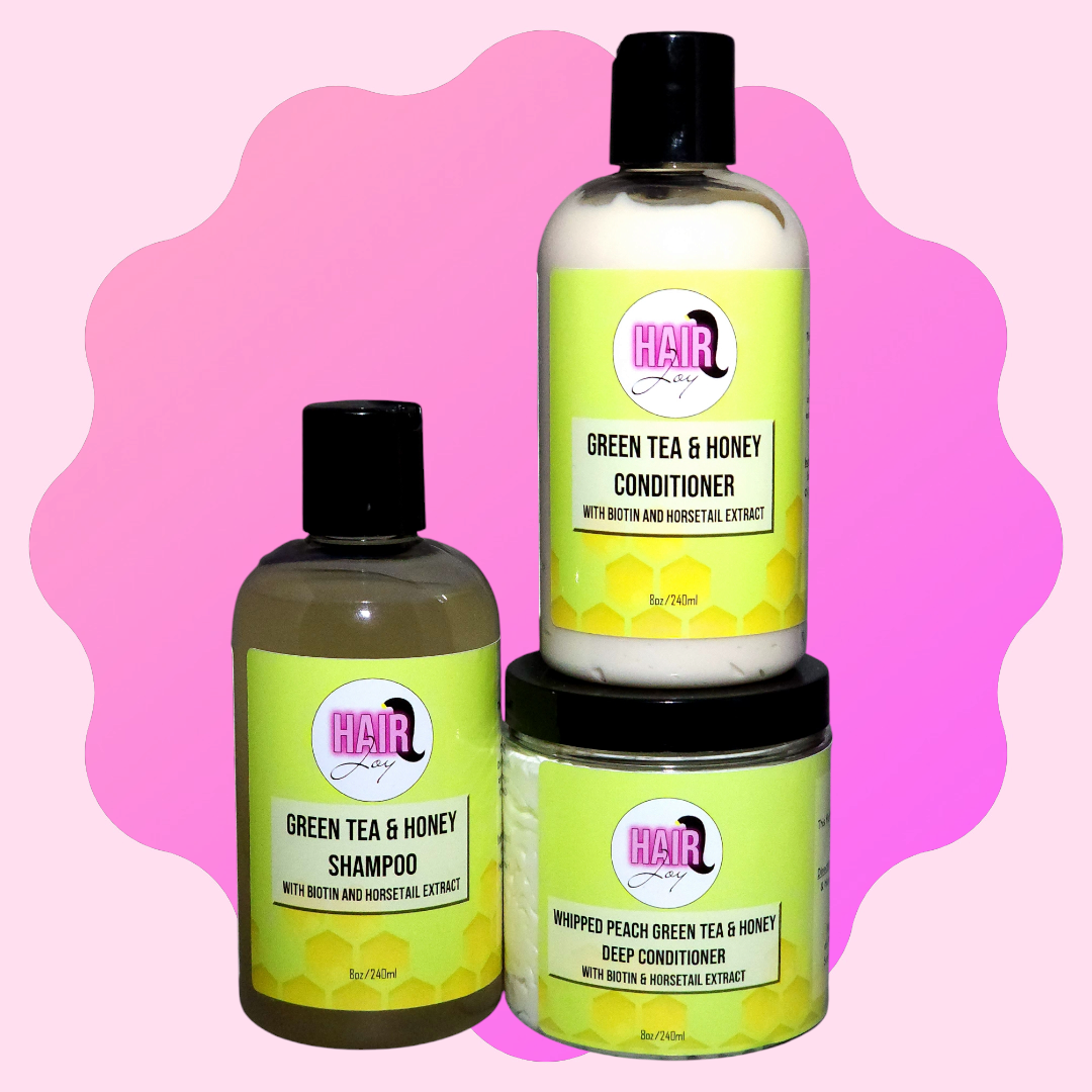 Green Tea & Honey-Wash Day Bundle Deal (Full Size)
