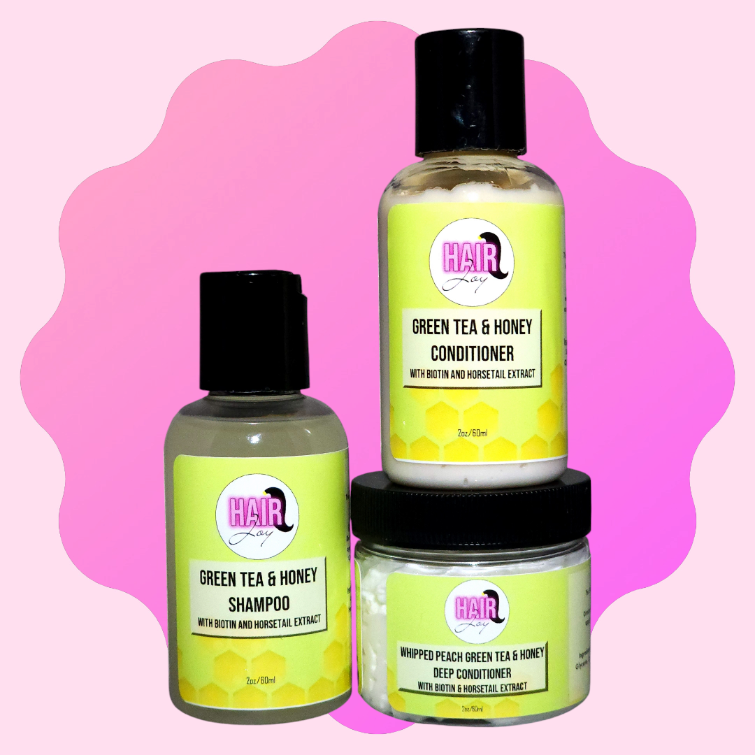Green Tea & Honey-Wash Day Bundle (Sample Sizes)