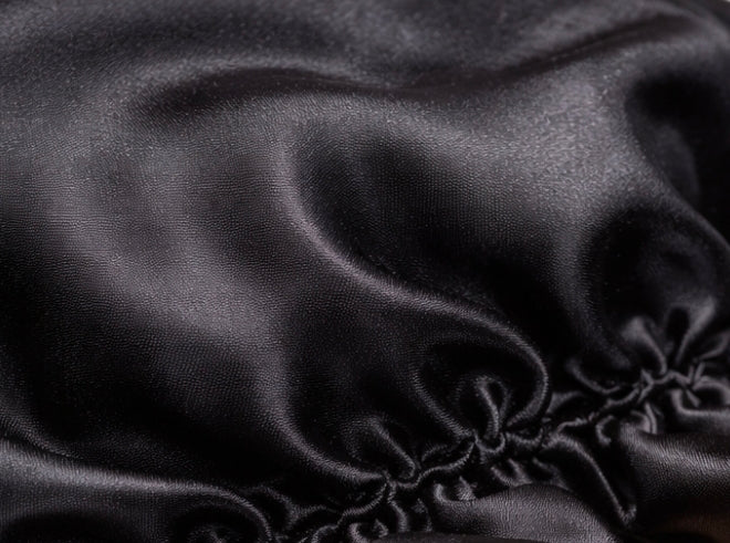 Satin Reversible Bonnet-Black