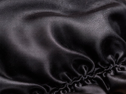 Satin Reversible Bonnet-Black