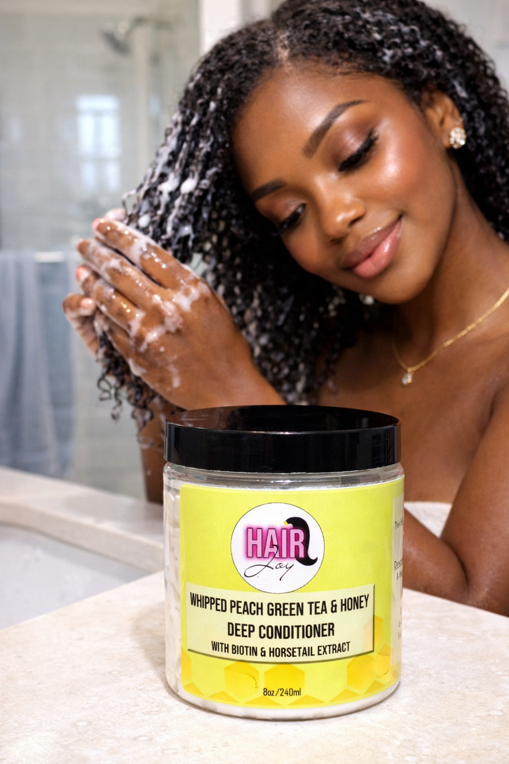 Whipped Peach Green Tea & Honey Deep Conditioner-Full Size